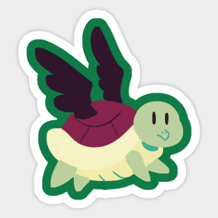 Black Winged Turtle Sticker